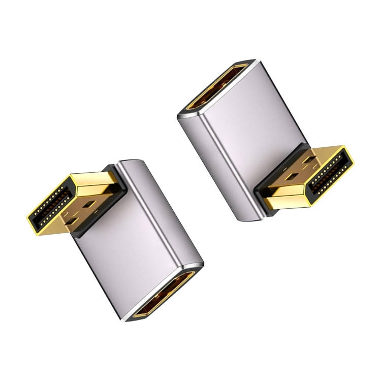 מתאם זוויתי DISPLAYPORT 1.4 8K@60HZ זכר-נקבה למטה