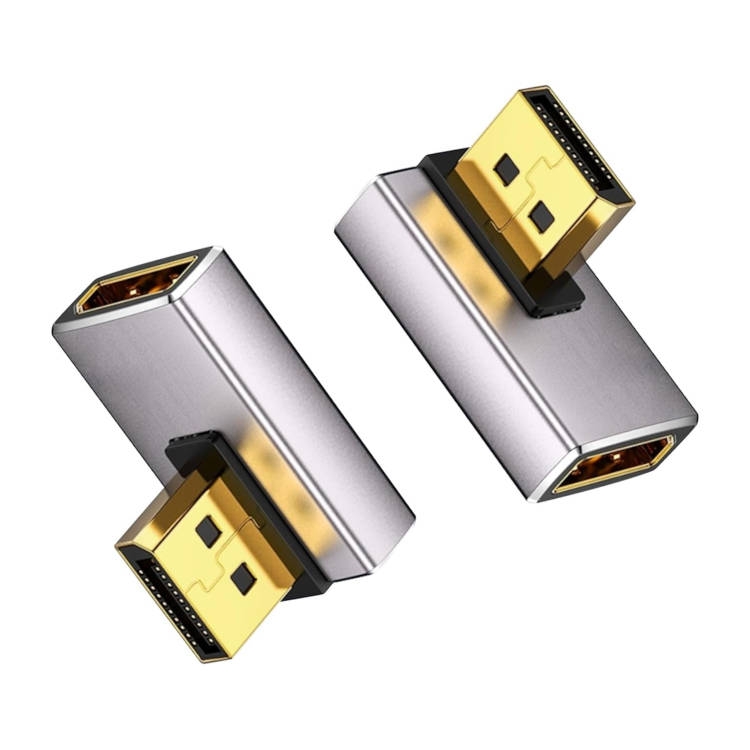 מתאם זוויתי DISPLAYPORT 1.4 8K@60HZ זכר-נקבה צד שמאל צידי