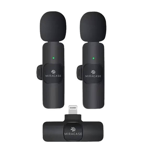 זוג מיקרופונים אלחוטיים Type-C להקלטת סירטונים