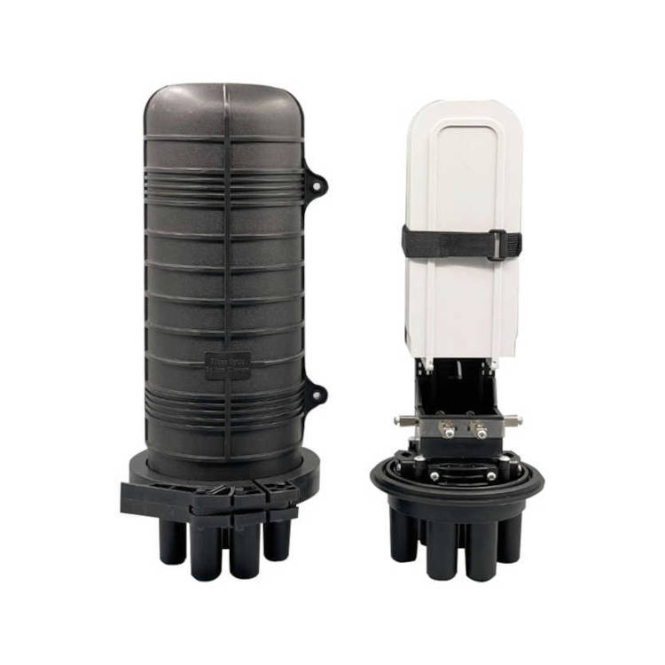 קלוז'ר אופטי אובלי DOME CLOSURE כניסה אחת + 4 יציאות ל-144 סיבים