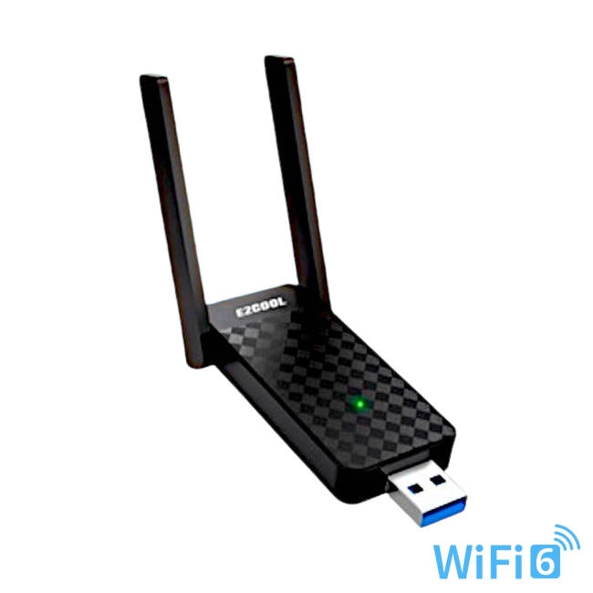 מתאם רשת אלחוטי EZCool 1800Mbps WiFi 6 802.11ax Dual Band USB Adapter UWF-690