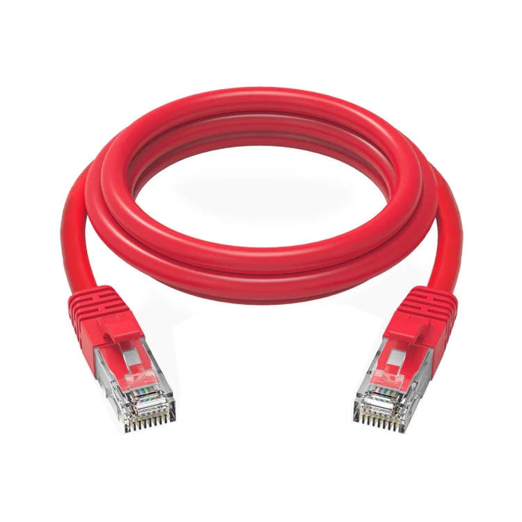 כבל רשת RJ45 מסוכך CAT6 באורך 1 מטר בצבע אדום