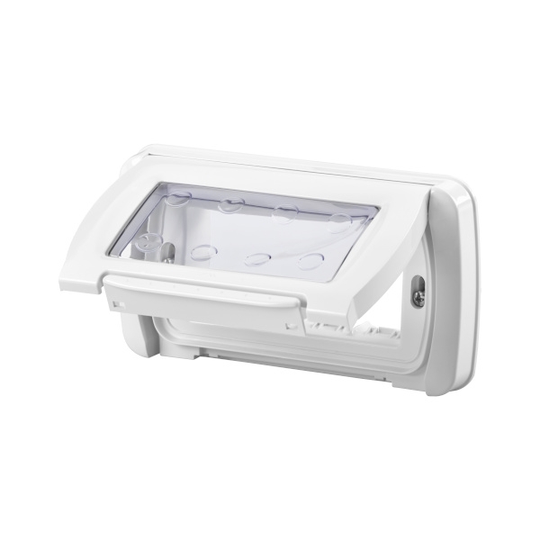 מסגרת לבנה גוויס מקורית מוגנת מים סידרת System ל-4 מודול - Gewiss GW22461