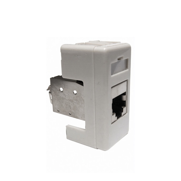 שקע גוויס עם חיבור RJ45 מסוכך CAT6 לסידרת System של Gewiss