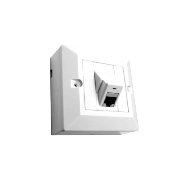 שקע משופע RJ45 מסוכך CAT5e עם קופסא על הטיח