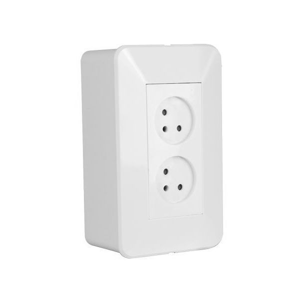 משרדית (Office Box) על הטיח 2 שקעי חשמל