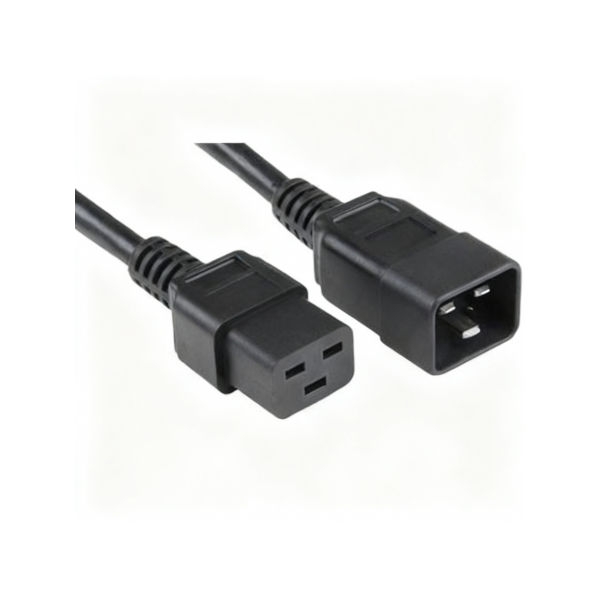 כבל חשמל לשרתים חיבור C19 ל-C20 אורך 3 מטר