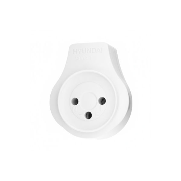 שקע חשמל לבן לכבל 220V חיבור ל-3 פינים תיקני