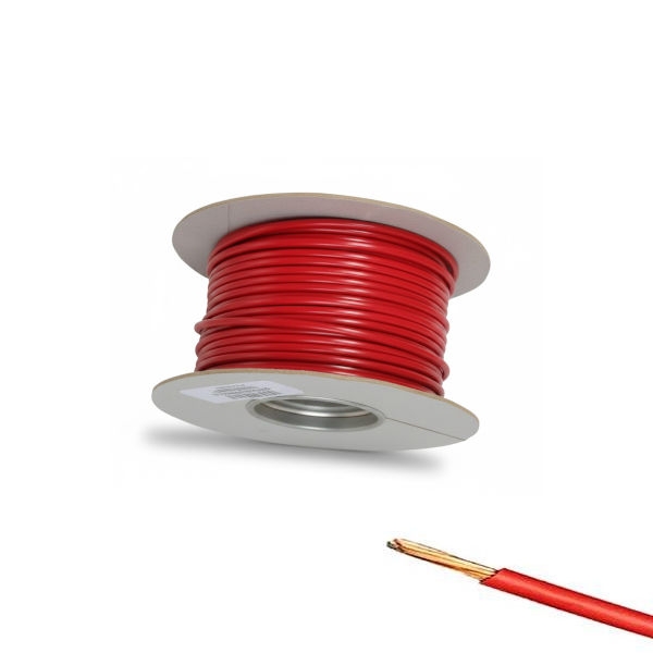חוט חשמל שזור 0.5 מילימטר עם בידוד אדום - גליל 150 מטר