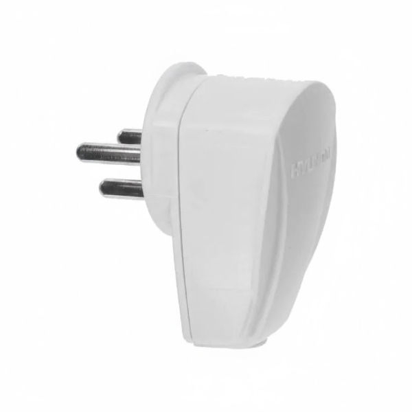 תקע צד חשמל לבן 220V עם 3 פינים עגולים