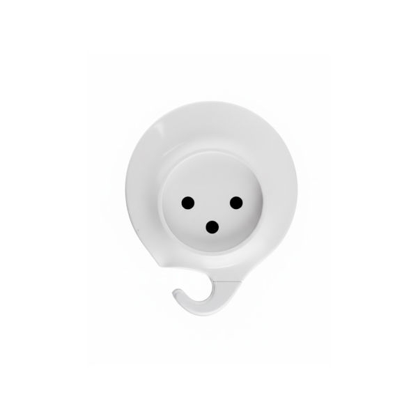 שקע חשמל לבן 3 פינים עם וו תליה - בעל תו תקן ישראלי