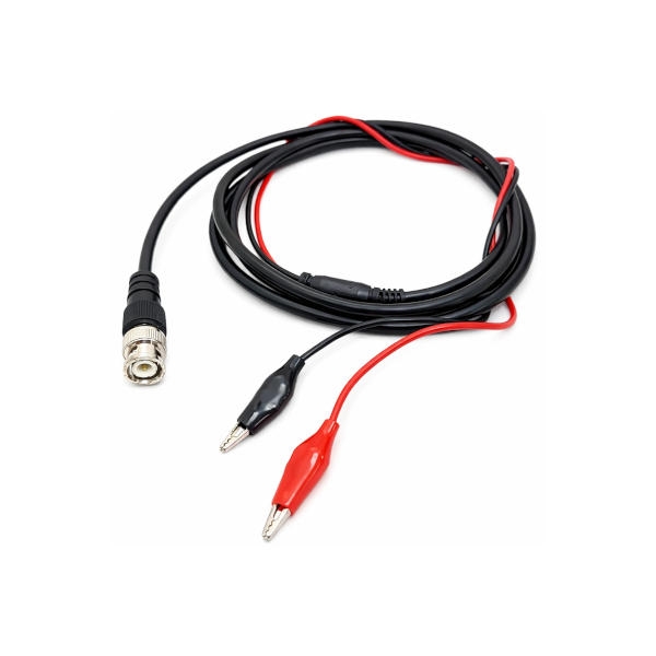כבל בדיקה עם חיבור BNC ל-2 קרוקודילים אורך 2 מטר