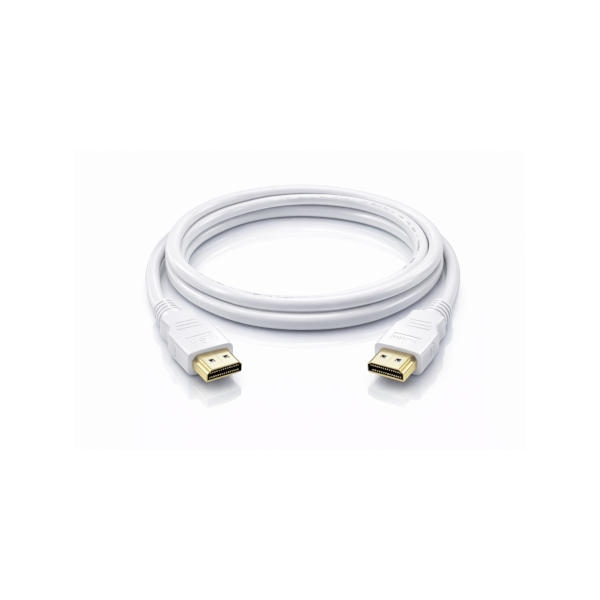 כבל HDMI לבן תקן 2.0 באורך 5 מטר 4K 60hz