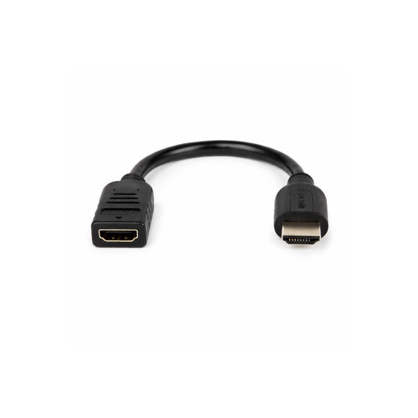 מאריך HDMI איכותי 20 סנטימטר זכר-נקבה מוזהב - Port Saver