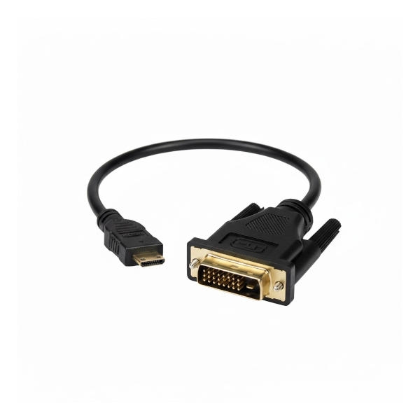 כבל קצר mini HDMI לחיבור DVI - מותאם במיוחד למחשבי NUC