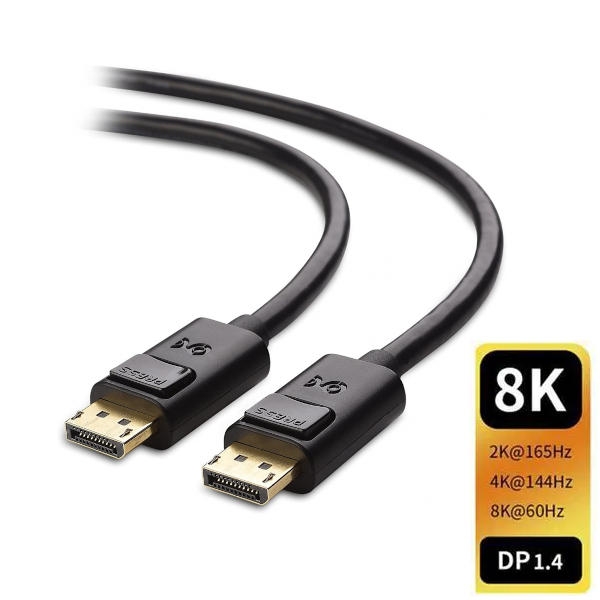 כבל Displayport באורך 3 מטר Ver-1.4 8K 60Hz