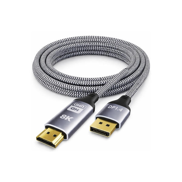 כבל Displayport to HDMI 8K 60hz אורך 1.8 מטר