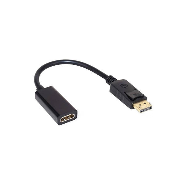 מתאם Displayport (דיספליי פורט) זכר ל- HDMI נקבה 10 סנטימטר