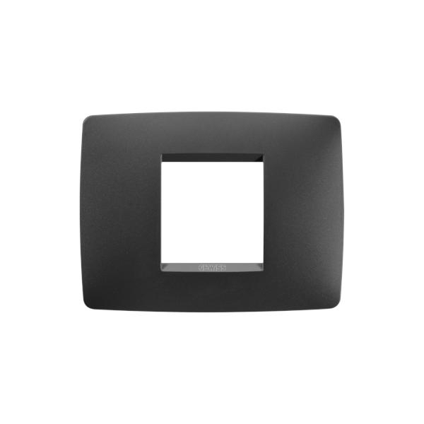 מסגרת 2 מקום שחור סטן (מט) Gewiss Chorus ONE