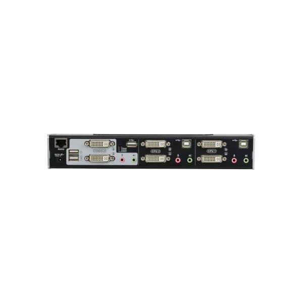 מתג KVMP דו־מסכי ATEN CS1642A ל־2 מחשבים עם DVI Dual Link, USB ואודיו
