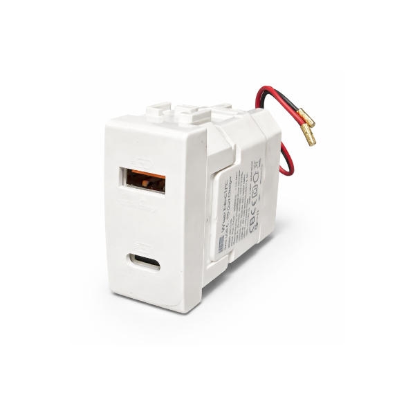 שקע טעינה USB מהיר 35W - תואם לסדרת Bticino Luna