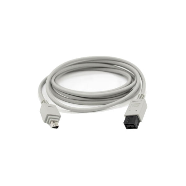 כבל FireWire מסוכך 4-9 פינים אורך 1.8 מטר (אפור)