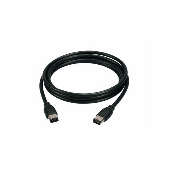 כבל FireWire מסוכך 6-6 פינים באורך 1.8 מטר