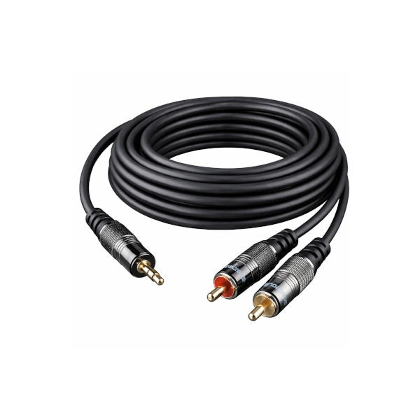כבל אודיו מקצועי PL-3.5 ל-2RCA אורך 2 מטר תוצרת Sonorous