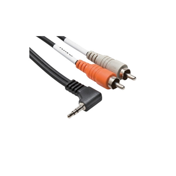 כבל אודיו PL-3.5mm ל-2 חיבורי RCA אורך 10 מטר