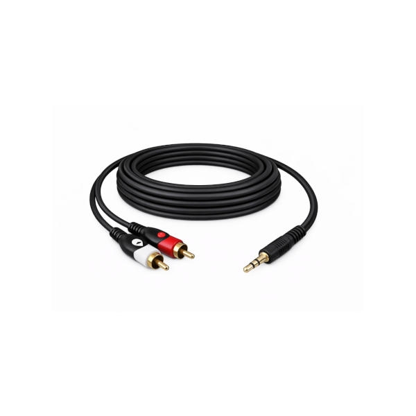 כבל אודיו סטריאופוני sPL 3.5 mm ל-2RCA אורך 3 מטר