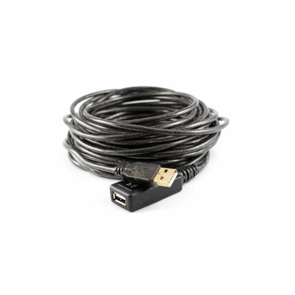 כבל USB-2.0 אקטיבי מאריך (זכר-נקבה) עם הגברה באורך 10 מטר