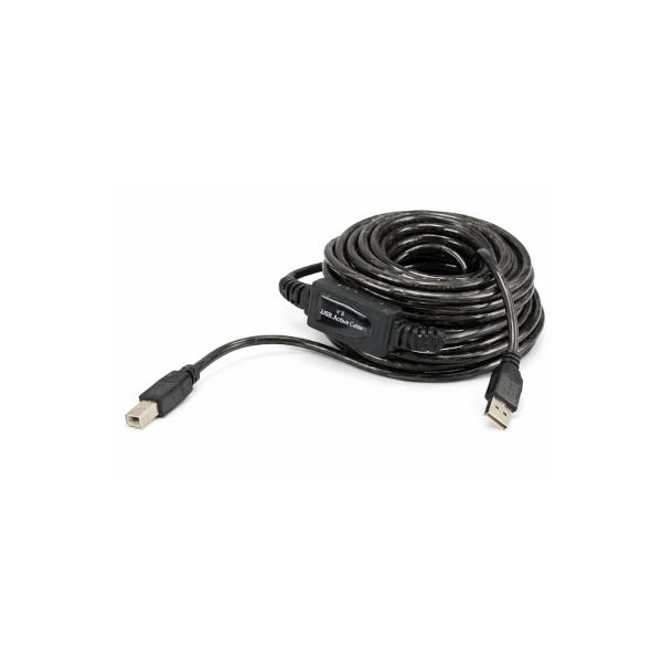 כבל USB-2.0 עם הגברה באורך 10 מטר A-B לחיבור בין מחשב למדפסת