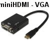 כבל מתאם הממיר mini HDMI ל-VGA + אודיו אנלוגי