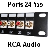 פנל "19 לארון תקשורת עם 24 חיבורי אודיו מסוג RCA